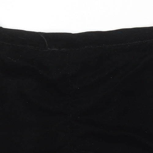 River Island Girls Black 100% Polyester Hot Pants Shorts Size 9-10 Years Regular - Elasticated Waist