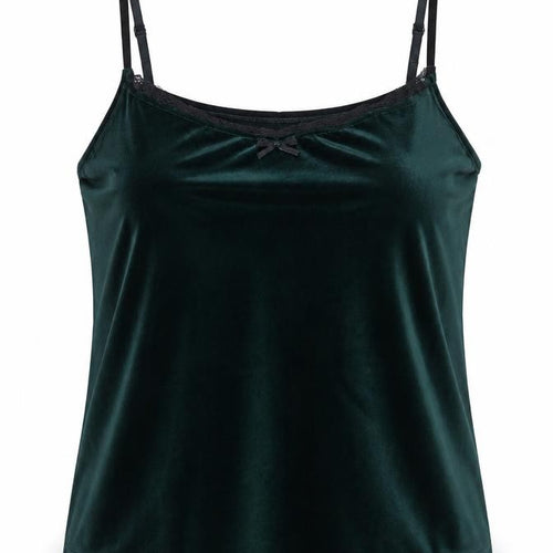 Pijamori Womens Green Polyester Blend Camisole Blouse Size XL Scoop Neck