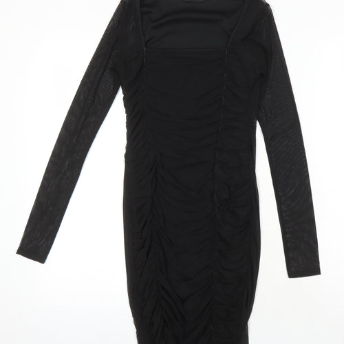 Nasty Gal Womens Black Polyester Blend Bodycon Size 4 Square Neck
