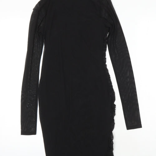 Nasty Gal Womens Black Polyester Blend Bodycon Size 4 Square Neck