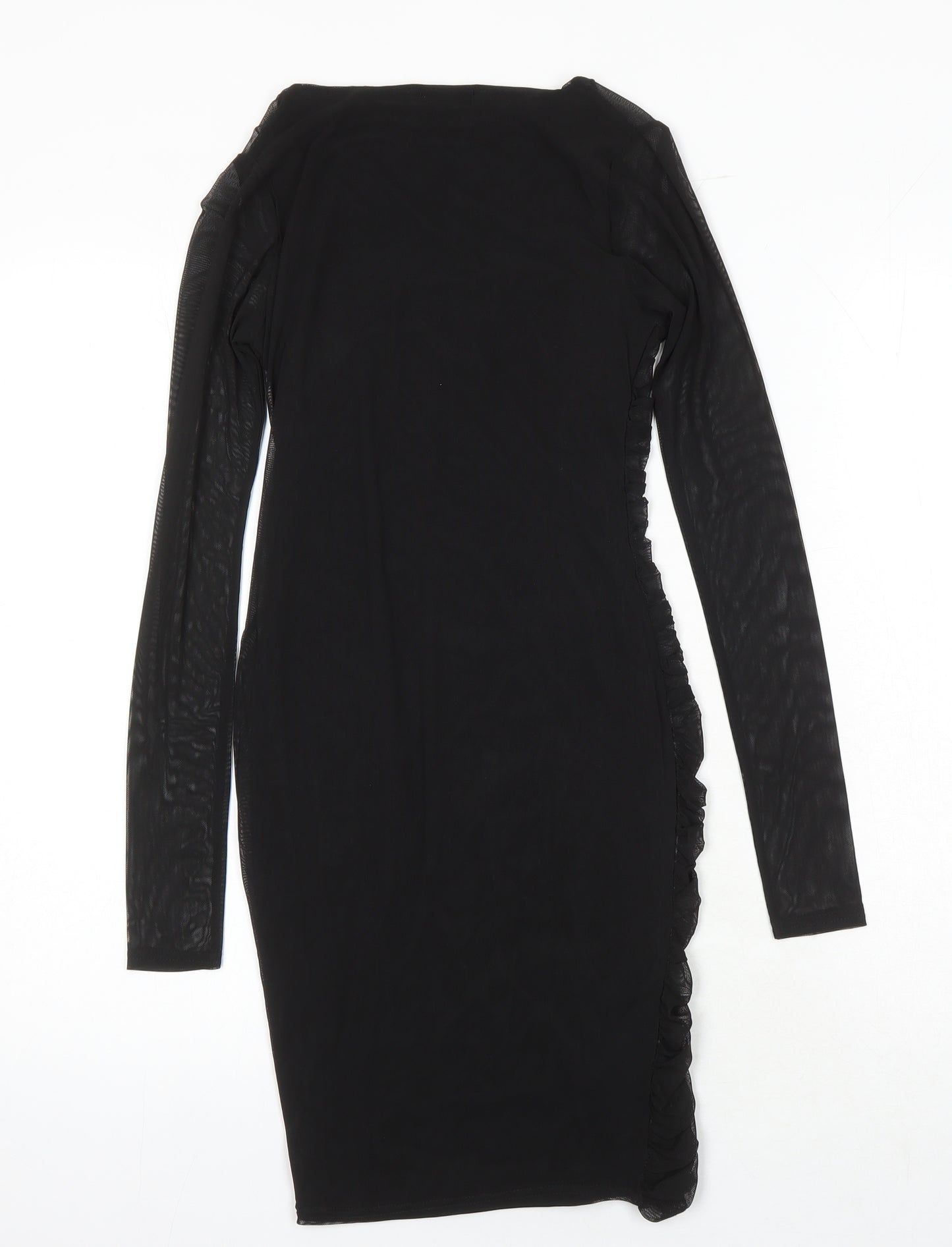 Nasty Gal Womens Black Polyester Blend Bodycon Size 4 Square Neck