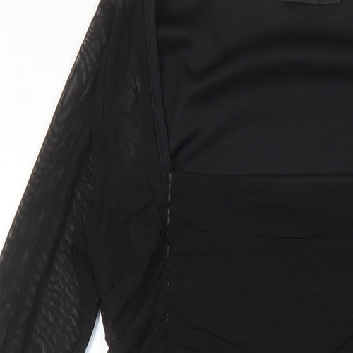 Nasty Gal Womens Black Polyester Blend Bodycon Size 4 Square Neck