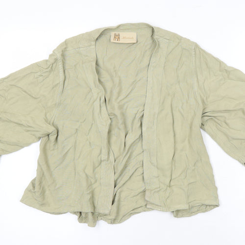 Kasbah Womens Green Kimono Blazer Size M