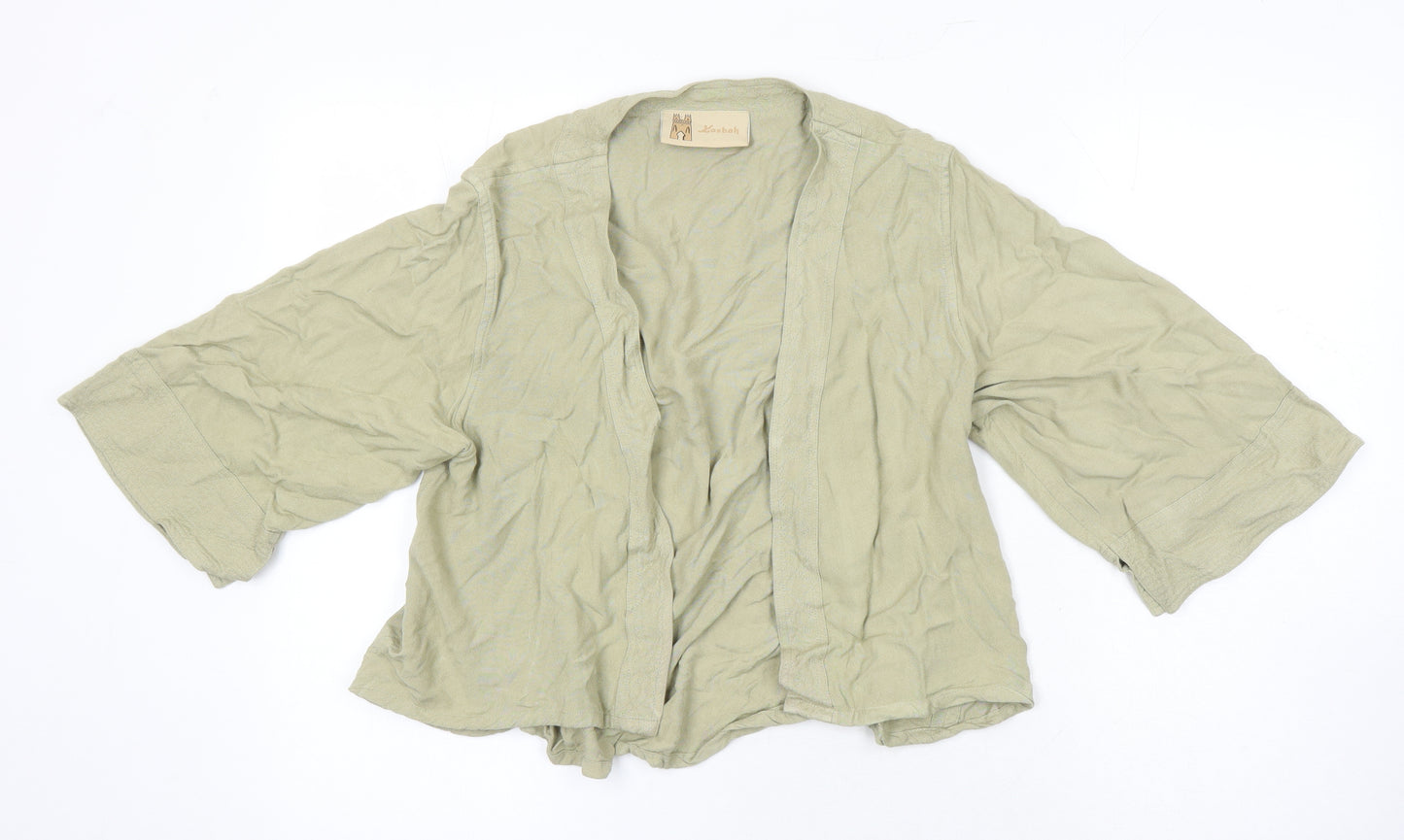 Kasbah Womens Green Kimono Blazer Size M