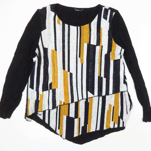 Roman Womens Multicoloured Geometric Polyester Tunic Blouse Size 18 Boat Neck