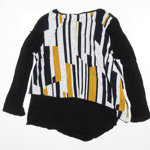 Roman Womens Multicoloured Geometric Polyester Tunic Blouse Size 18 Boat Neck