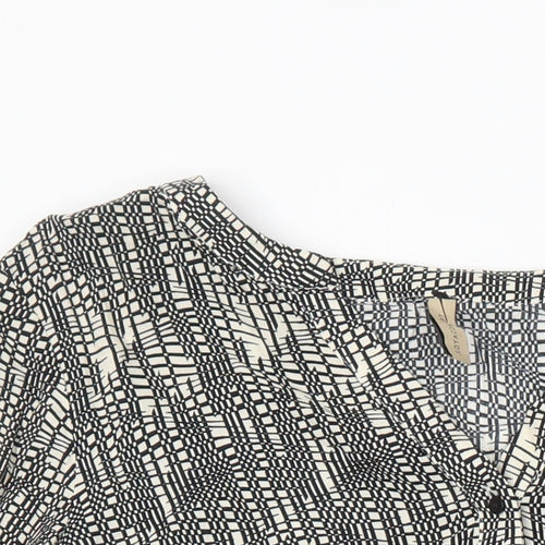 Soyaconcept Womens Multicoloured Geometric Viscose Tunic Blouse Size M Round Neck
