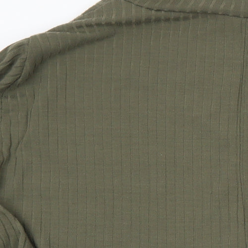 Limited Collection Womens Green Polyester A-Line Size 26 Round Neck