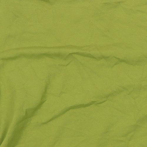 Sarah Guthrie Womens Green Polyester Blend Basic T-Shirt Size S Scoop Neck