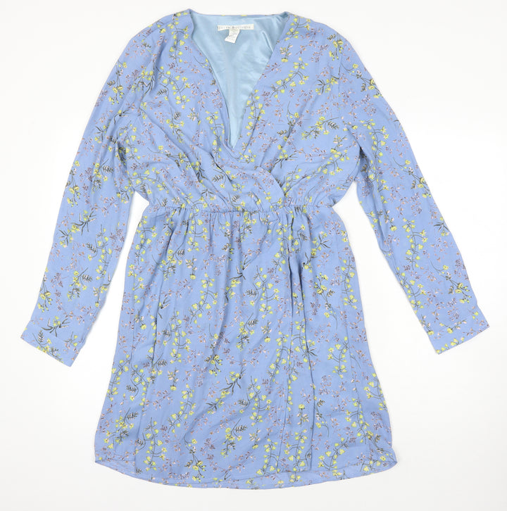 Uttam Boutique Womens Multicoloured Floral Polyester A-Line Size 12 Sweetheart - Lined
