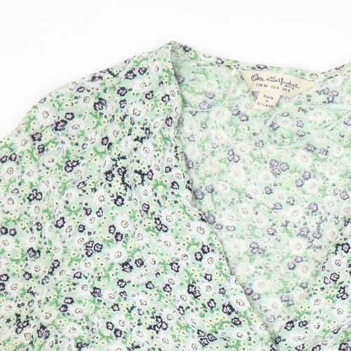 Miss Selfridge Womens Multicoloured Floral Viscose A-Line Size 6 V-Neck
