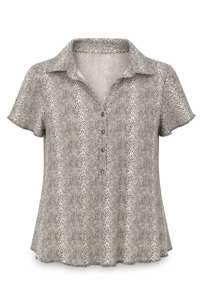 Next Womens Multicoloured Geometric Polyester Tunic Blouse Size 12 Collared