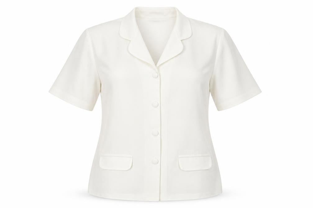 St Bernard Womens Ivory Polyester Tunic Blouse Size 16 Collared