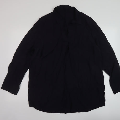NEXT Womens Blue Viscose Basic Blouse Size 20 Collared