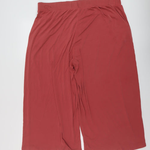 Marks and Spencer Womens Orange Modal Trousers Size 20 L21 in Regular