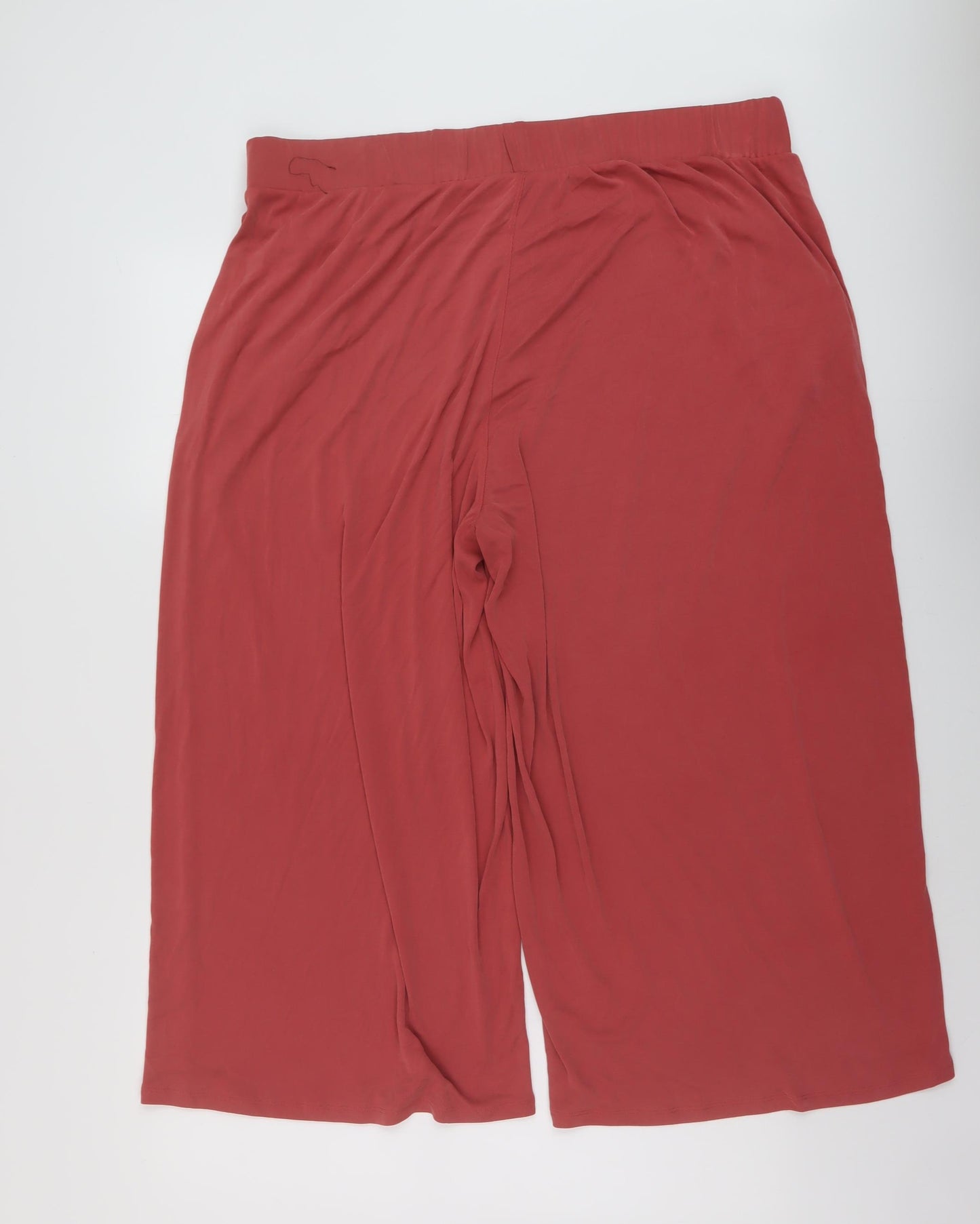 Marks and Spencer Womens Orange Modal Trousers Size 20 L21 in Regular