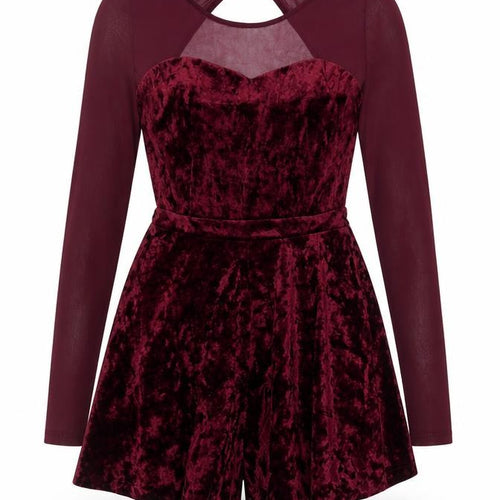 Forever 21 Womens Red Polyester Playsuit One-Piece Size S Button