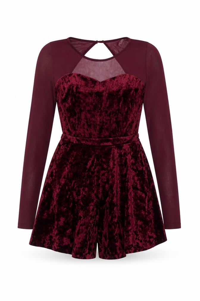Forever 21 Womens Red Polyester Playsuit One-Piece Size S Button