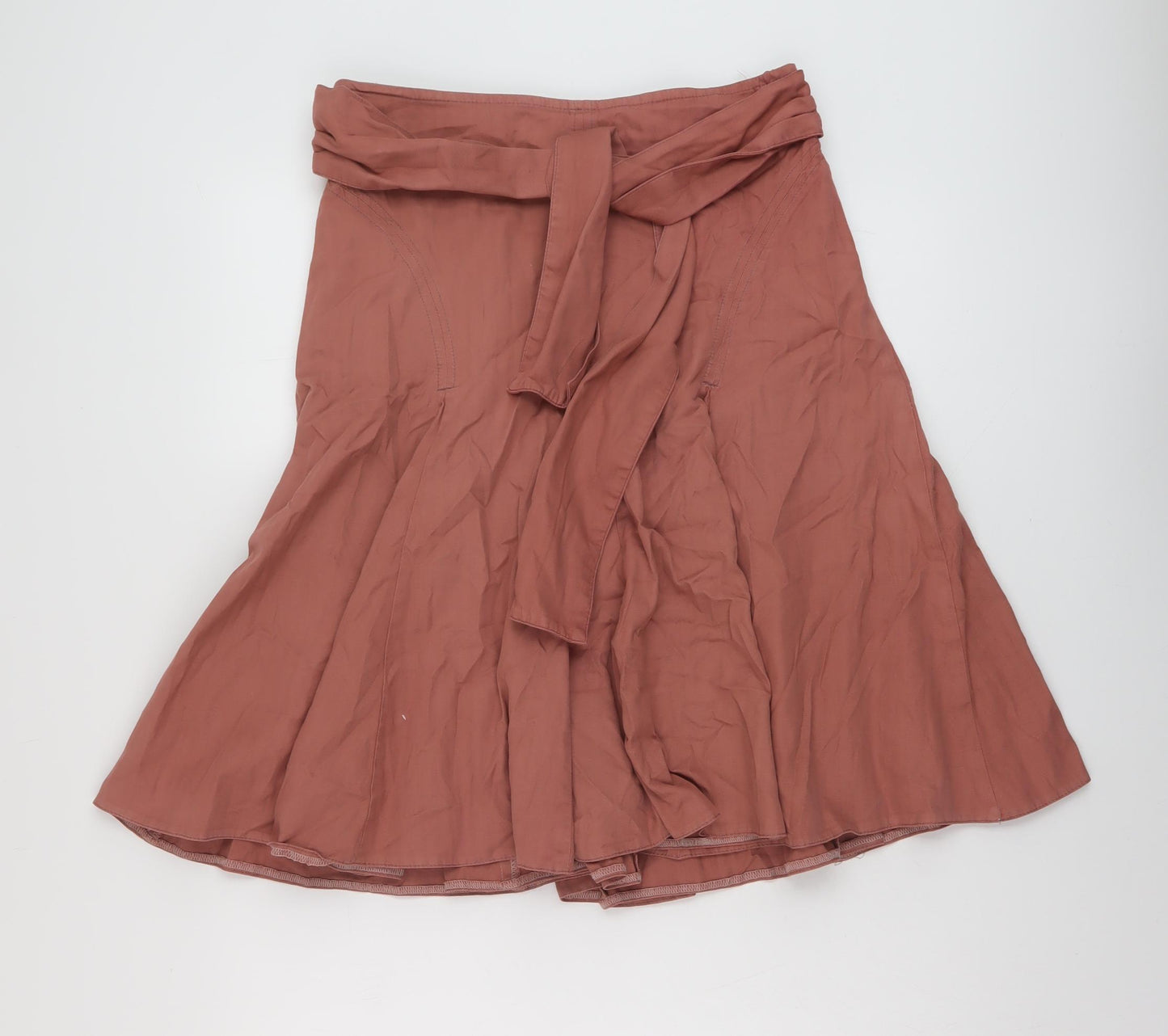 NEXT Womens Pink Cotton Skater Skirt Size 8 Zip