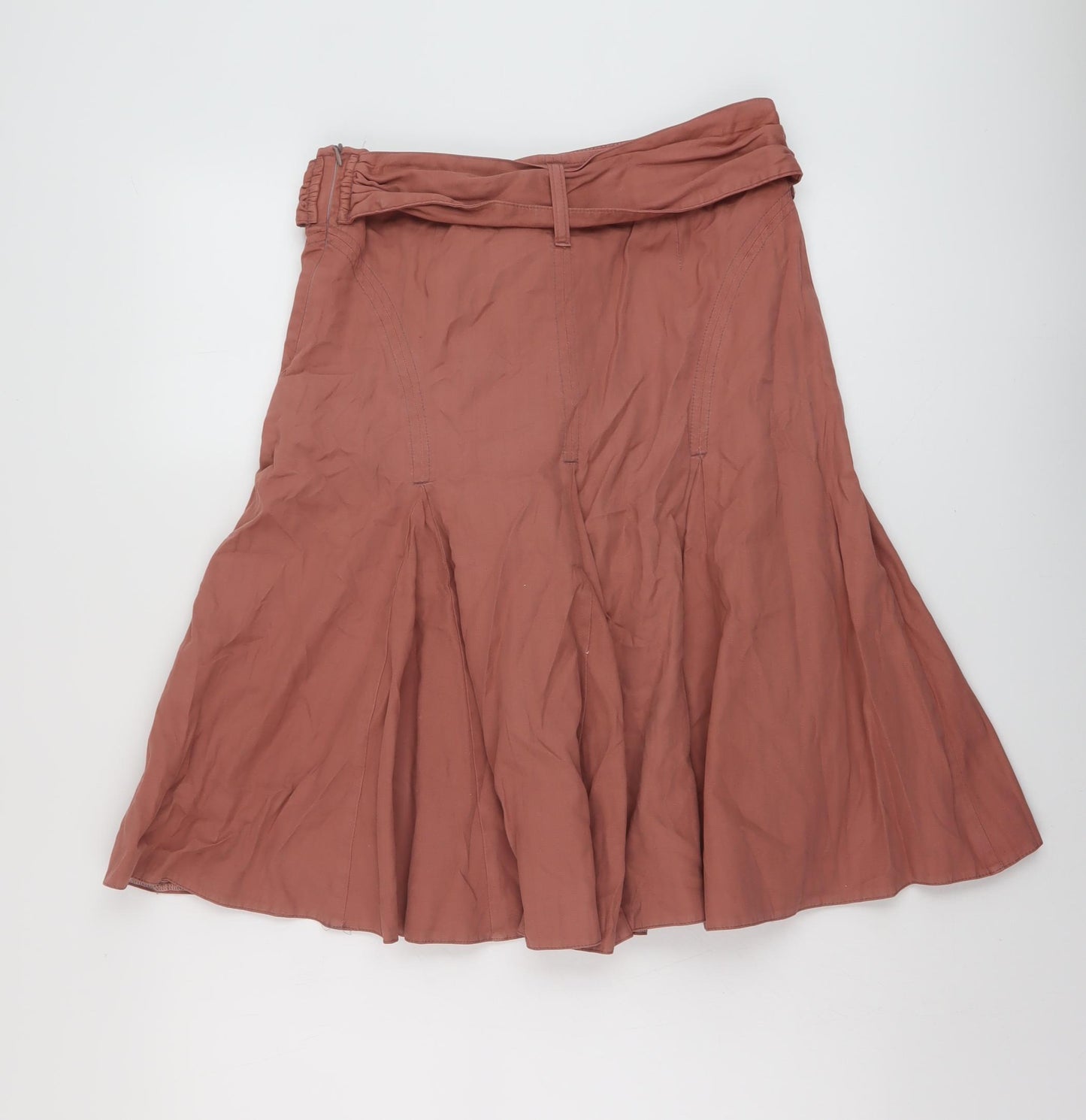 NEXT Womens Pink Cotton Skater Skirt Size 8 Zip