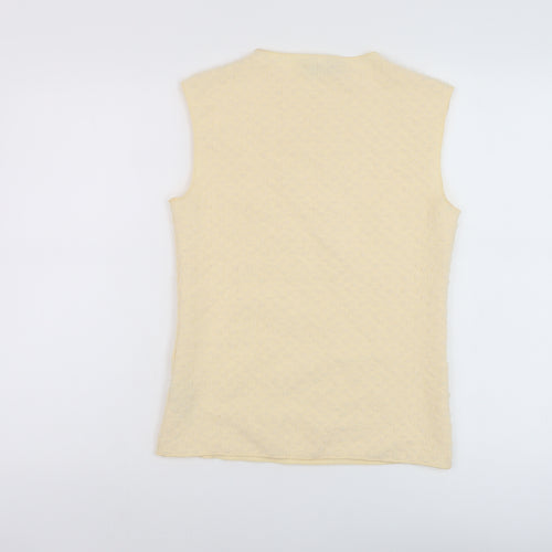 Marks and Spencer Womens Beige Polyester Basic Tank Size 12 Mock Neck