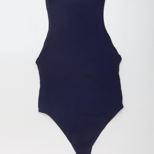 Zara Womens Blue Polyester Bodysuit One-Piece Size S Snap