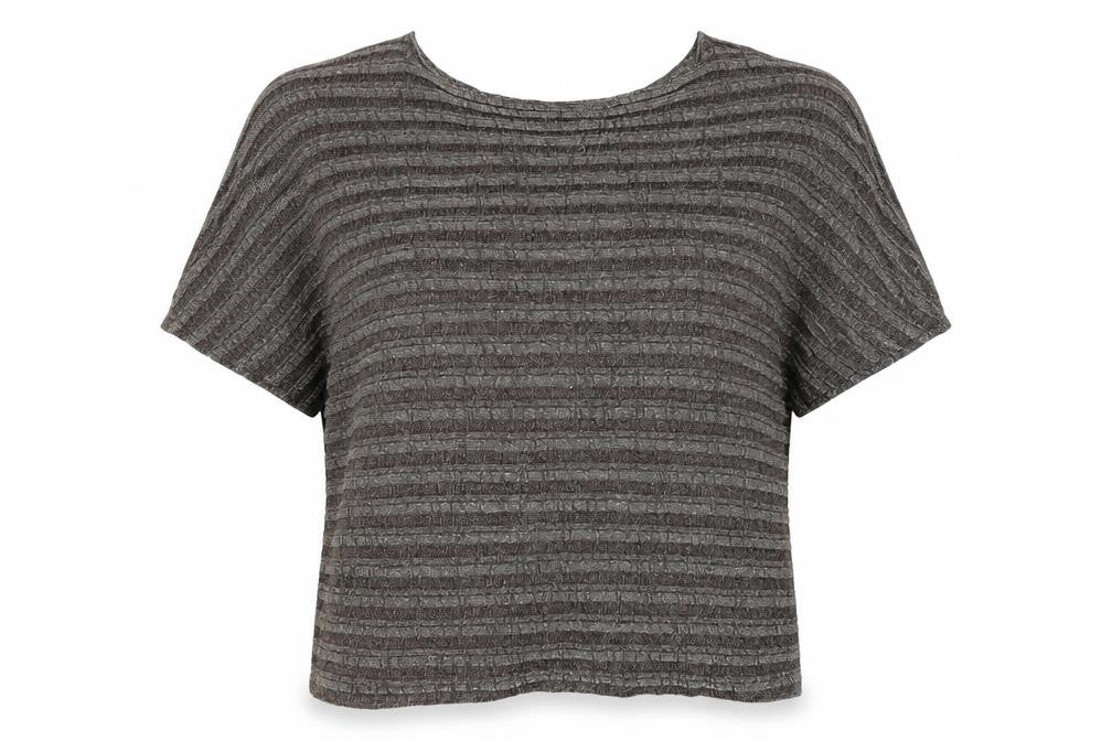Front view of Joanna Hope women’s gold viscose basic blouse, size UK 20, round neck
