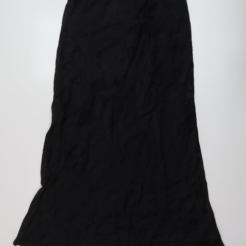 Nobody's Child Womens Black Polyester A-Line Skirt Size 12