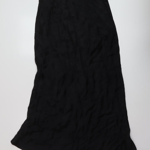 Nobody's Child Womens Black Polyester A-Line Skirt Size 12