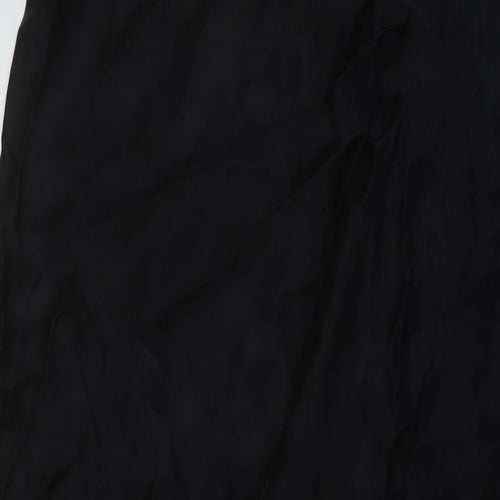 Nobody's Child Womens Black Polyester A-Line Skirt Size 12