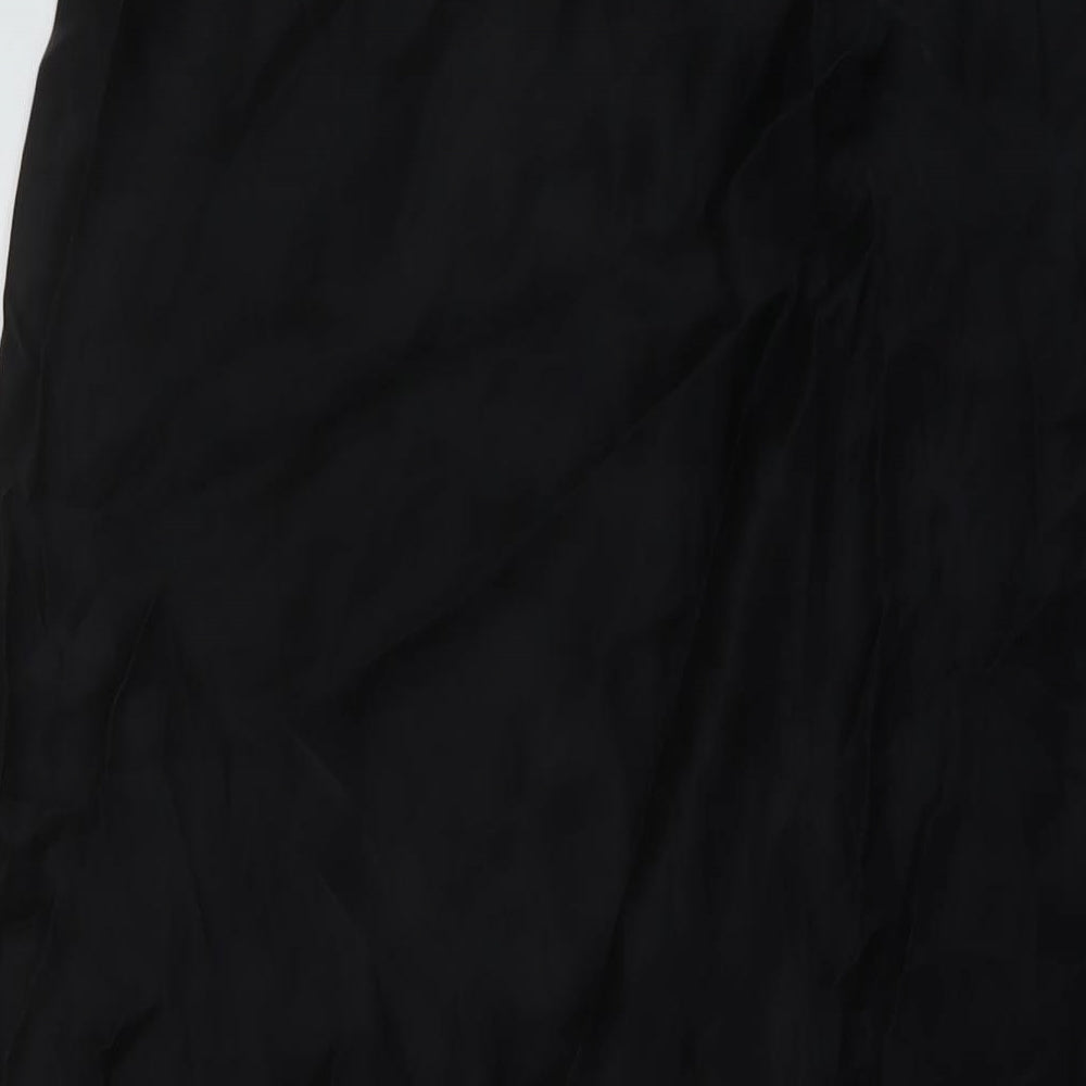Nobody's Child Womens Black Polyester A-Line Skirt Size 12
