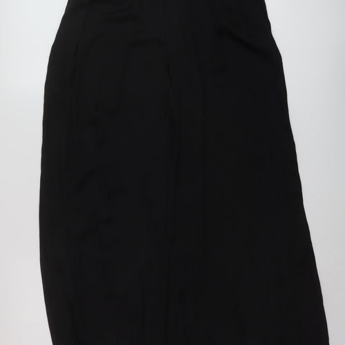 Zara Womens Black Polyester Trousers Size S L27 in Regular