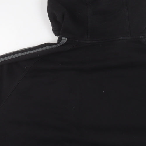 adidas Mens Black Cotton Pullover Hoodie Size L