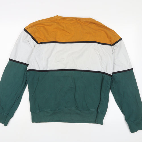 Inside Youth Mens Multicoloured Striped Cotton Pullover Sweatshirt Size L - Logo