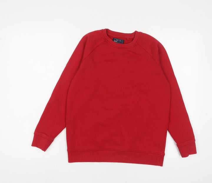 NEXT Boys Red Cotton Pullover Sweatshirt Size 12 Years Pullover
