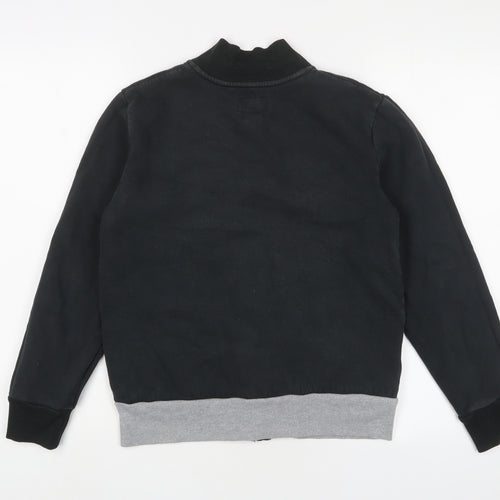 Converse Boys Grey Cotton Pullover Sweatshirt Size 12-13 Years Zip - Logo