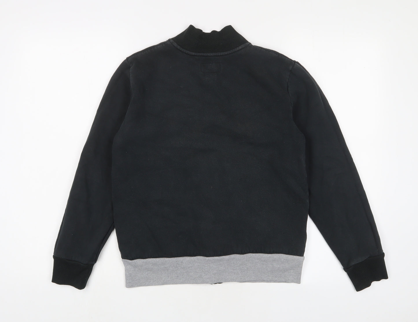 Converse Boys Grey Cotton Pullover Sweatshirt Size 12-13 Years Zip - Logo
