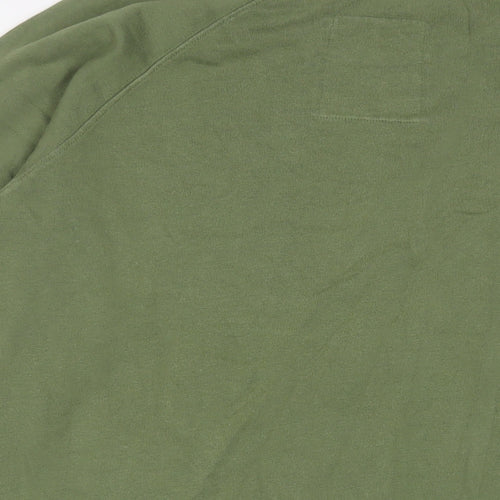 Dedicated Mens Green Cotton Pullover Sweatshirt Size M - Embroidered