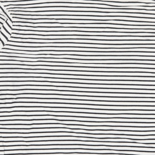 Marks and Spencer Womens White Striped Cotton Pullover Sweatshirt Size S Pullover