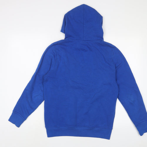 Carbrini Boys Blue Cotton Pullover Hoodie Size 13-14 Years Pullover