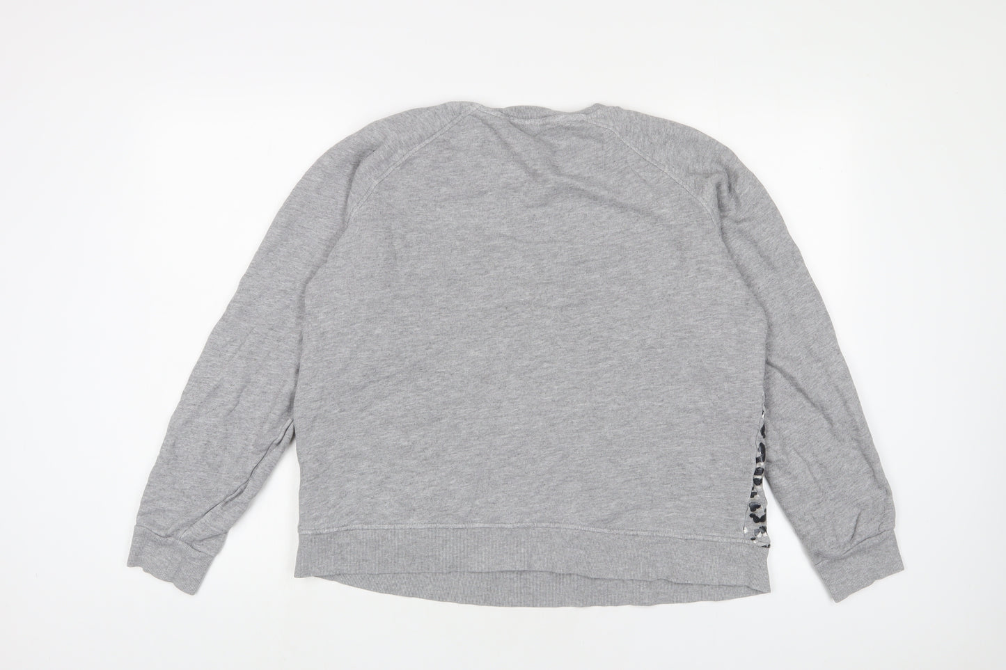 NEXT Womens Grey Animal Print Cotton Pullover Sweatshirt Size L Pullover