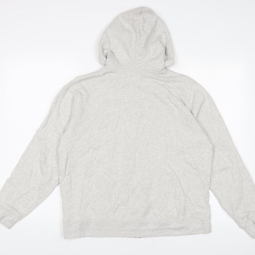 Marks and Spencer Mens Grey Cotton Full Zip Hoodie Size M