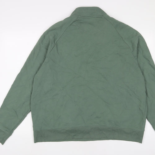 Marks and Spencer Mens Green Cotton Pullover Sweatshirt Size 2XL