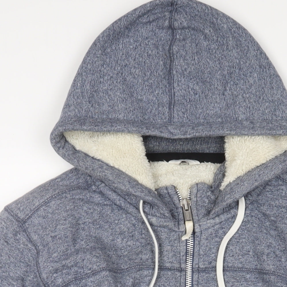 NEXT Mens Blue Cotton Full Zip Hoodie Size XL