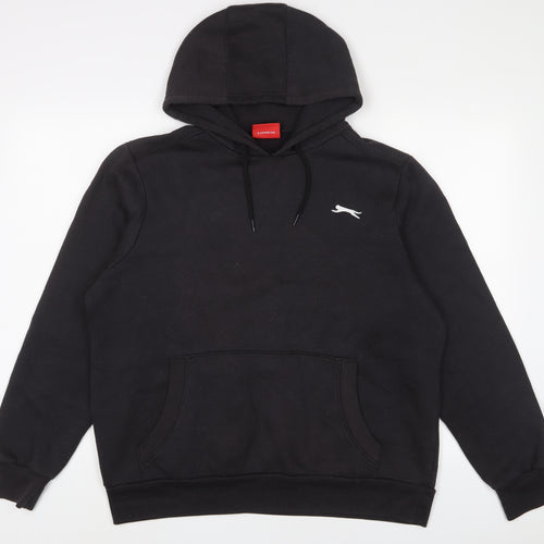Slazenger Mens Black Cotton Pullover Hoodie Size M