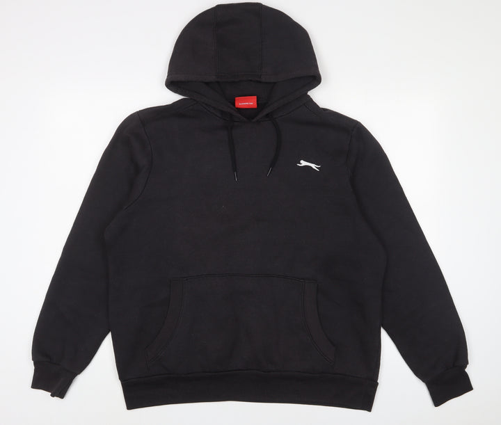 Slazenger Mens Black Cotton Pullover Hoodie Size M