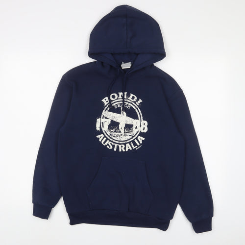 EMU Australia Boys Blue Polyester Pullover Hoodie Size 14 Years Pullover