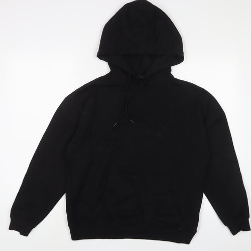 New Look Womens Black Cotton Pullover Hoodie Size S Pullover