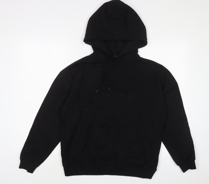 New Look Womens Black Cotton Pullover Hoodie Size S Pullover