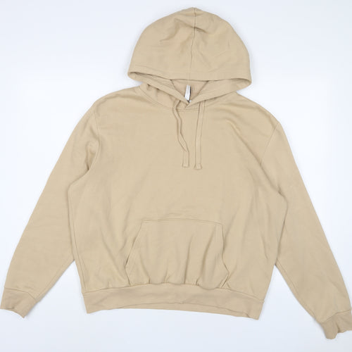 h7m Womens Beige Cotton Pullover Hoodie Size L Pullover